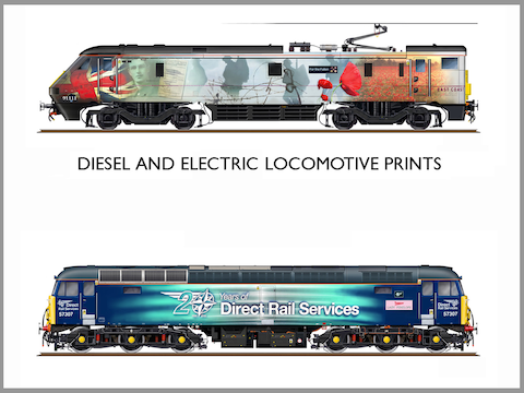Diesel and Electric Locomotive prints